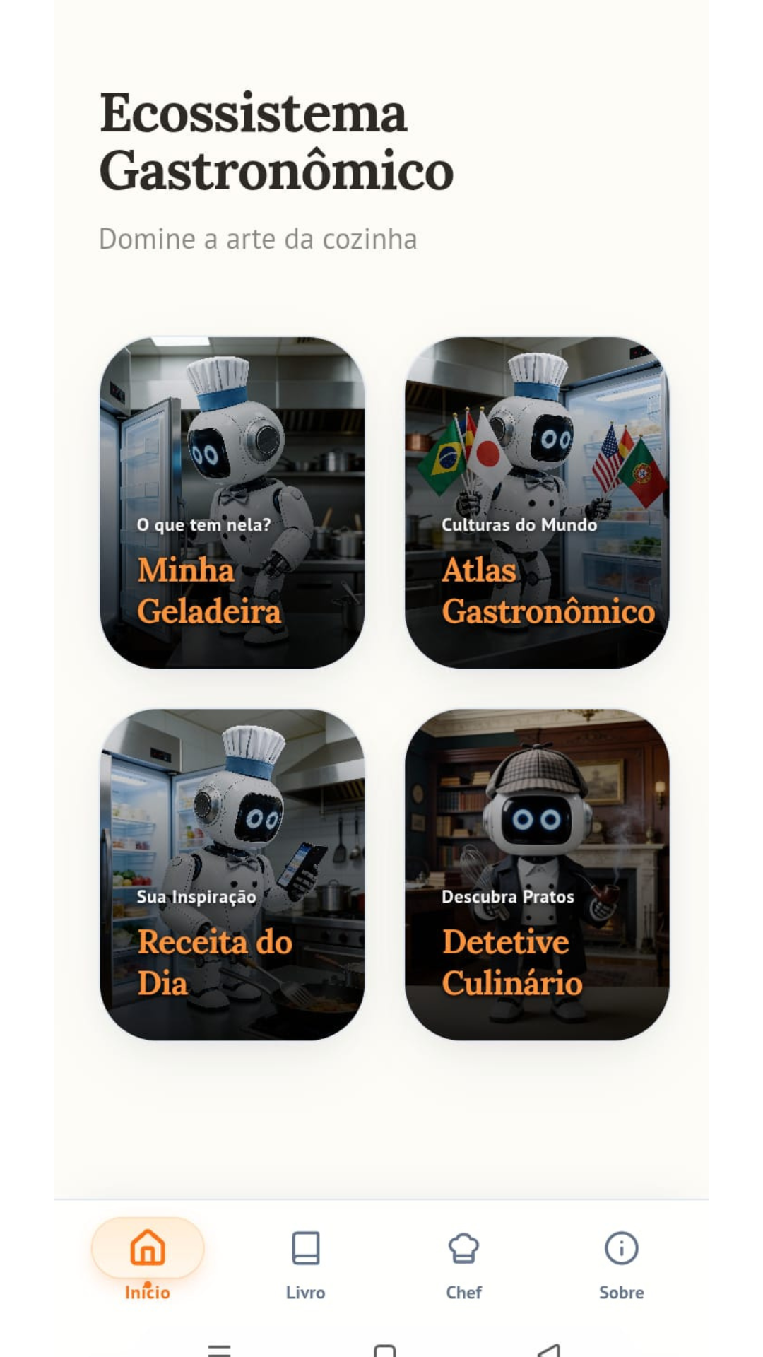 Tela Ecossistema gastronômico do CozinhIA